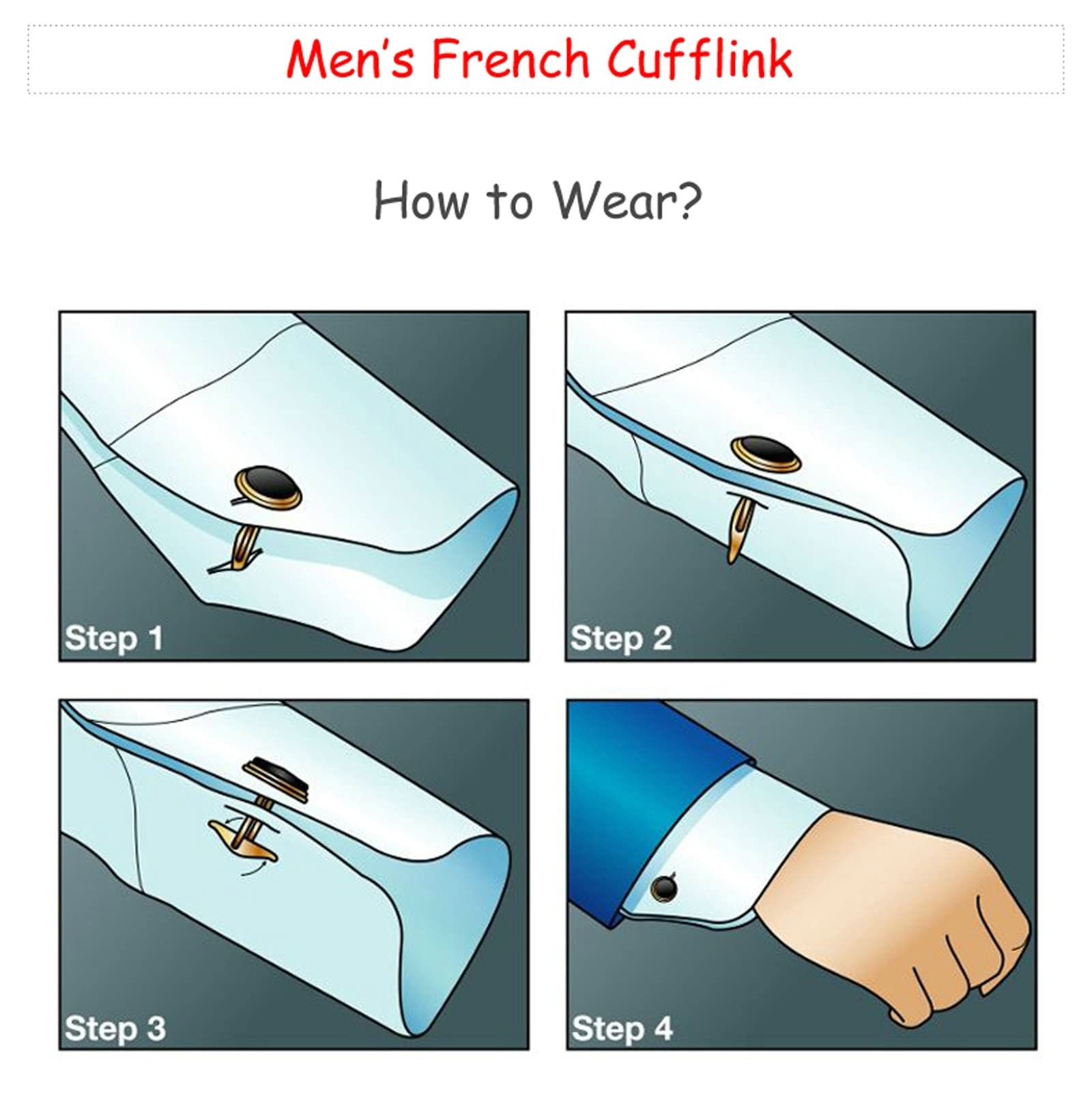 Bouton Manchette, Cadeau Jeune Homme Acier Inoxydable Conception de Bouton Rond en Émail Bouton Manchette Date d'anniversaire l'obtention du diplôme