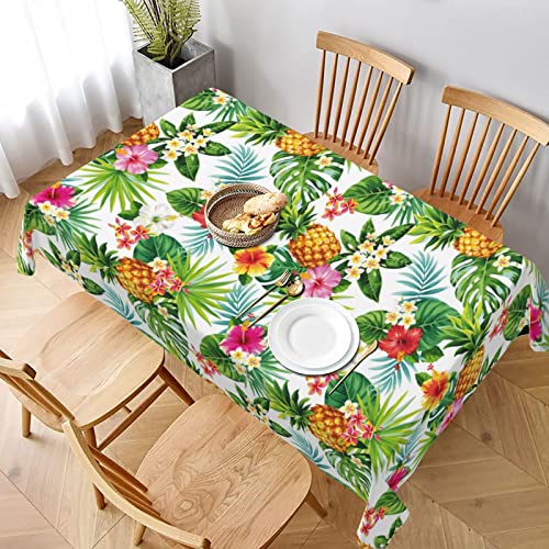 Mutakin Tropical Hawaiian Tablecloth Rectangle Table Cloth Washable Table Cover For Decoration Kitchen Dining Room 60X90 Inch #TOP5