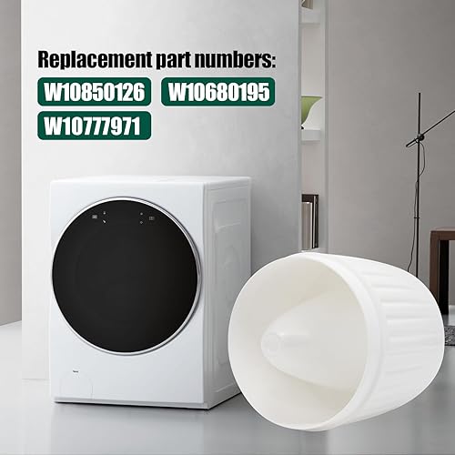 Miniatura 3 de Taza dispensadora de suavizante de tela apta para lavadora de carga superior Whirlpool  Reemplaza W10850126, W10680195, W10777971, blanco