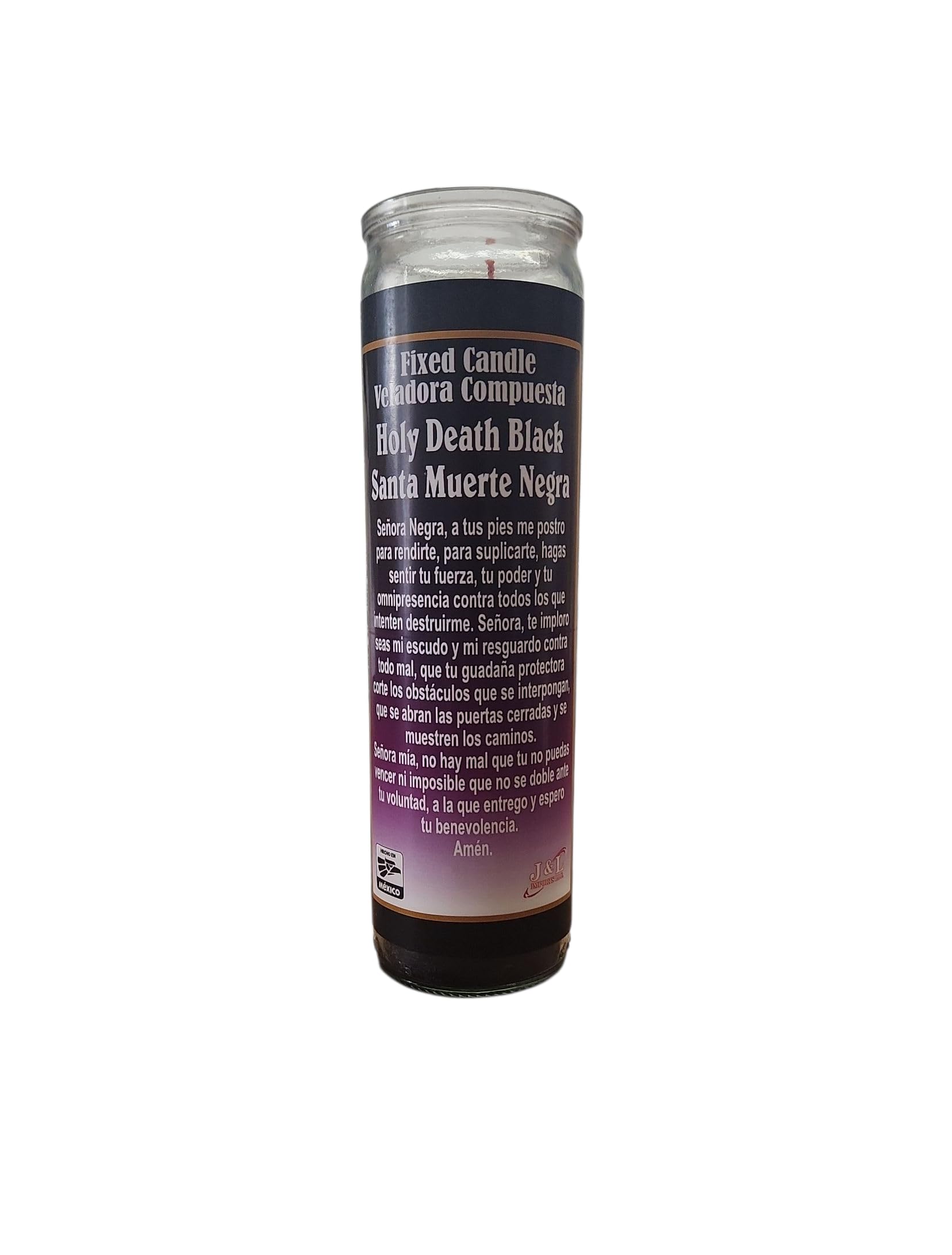 Amazon.com: Santa Muerte Negra Fixed Candle Religious : Home & Kitchen