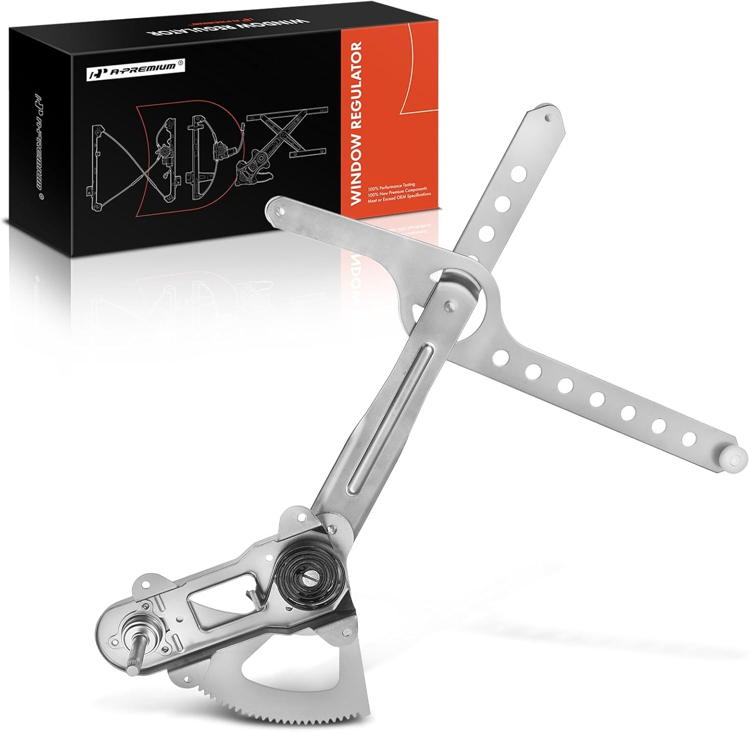 A-Premium Manual Window Regulator Compatible with Chevrolet GMC C1500 C2500 C3500 K1500 K2500 Suburban K3500 Front Right Passenger Side