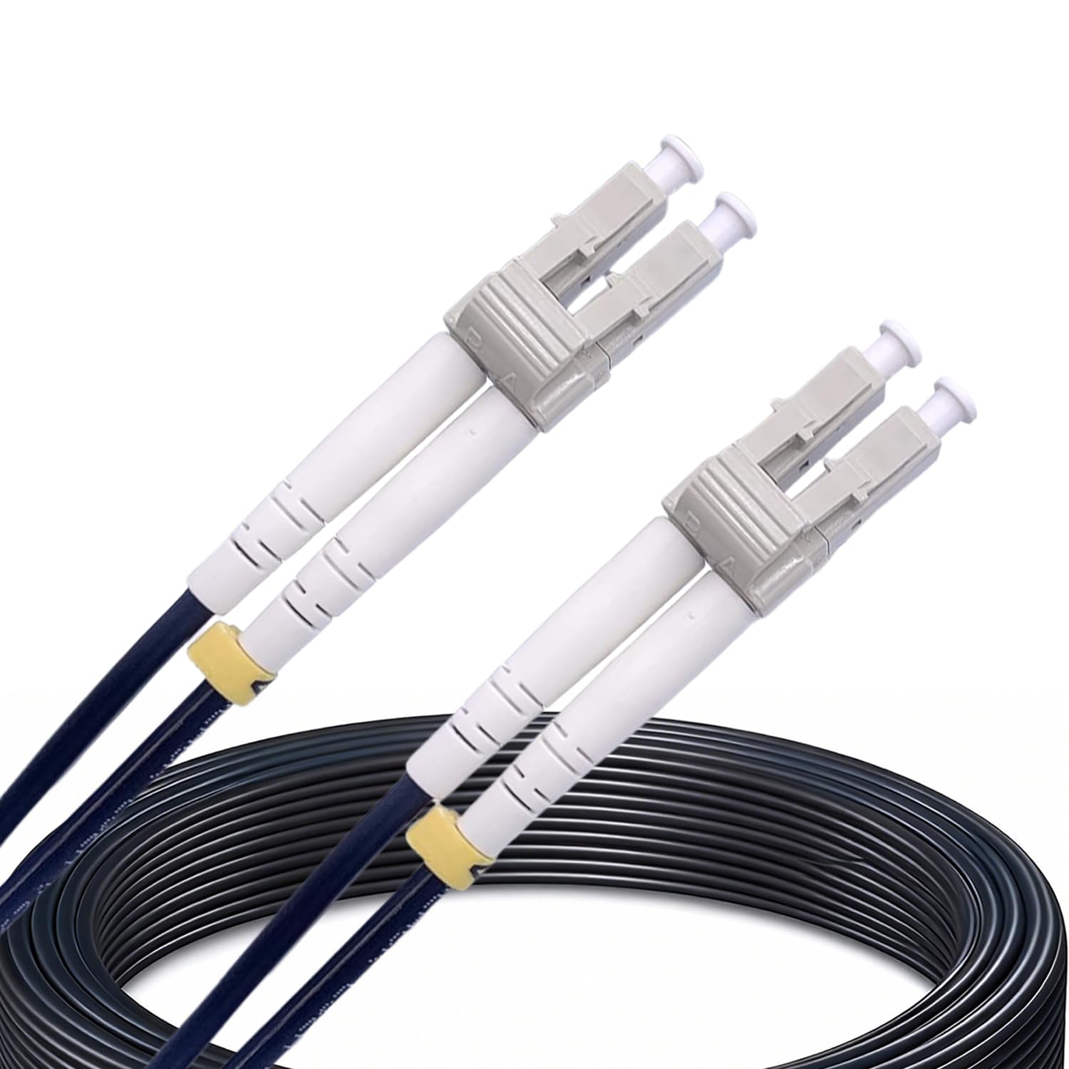 100m Câble Fibre Optique LC UPC vers LC UPC OM3 Duplex Multimode 50/125 µm LSZH Noir 5mm Faible Atténuation pour Routeur ONT et Centre de Données