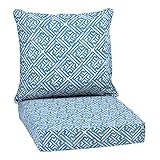 Arden Outdoor Deep Seat Cushion Set, 24 in x 24 in, Patio Cushion for Chair, Sofa, and Couch, Sapphire Liberty Mosaic