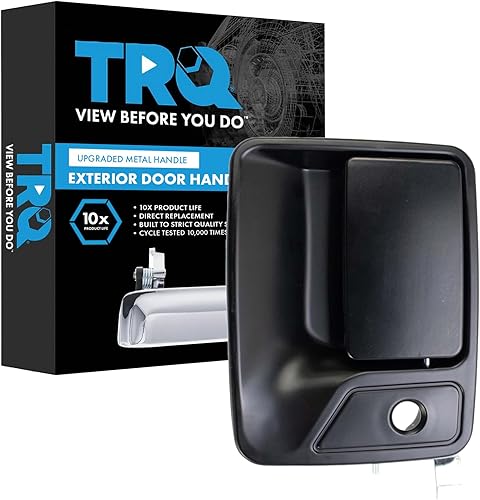 Miniatura 194 de TRQ Manija de puerta exterior delantera izquierda plateada para el lado del conductor compatible con Nissan 370Z 2009-2017