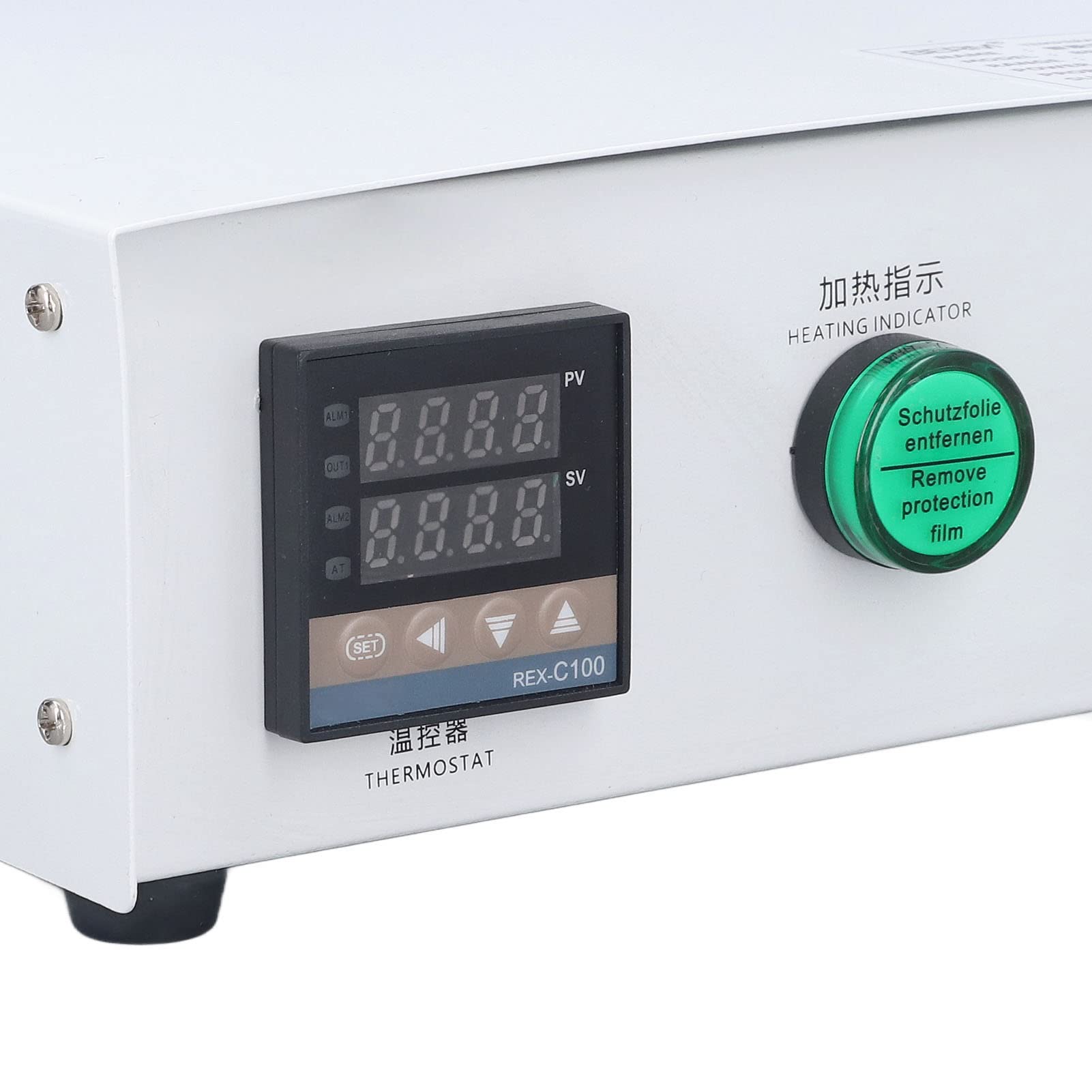 Cocoarm Controlador de Temperatura de Calor Kit de Controlador de Temperatura PID de Acero Inoxidable AC220V 32 a 752 Fahrenheit K Salida SSR de Termopar para Hornos Tanques de Agua Moldes (o)