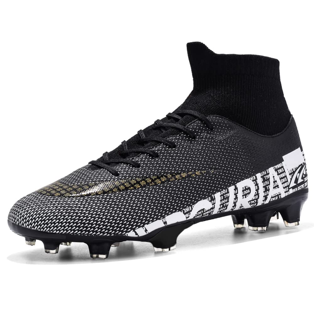 High-Top Soccer Cleats Boys Soccer Boots for Men Sneaker Turf Football Cleats Youth Soccer Shoes Firm Ground