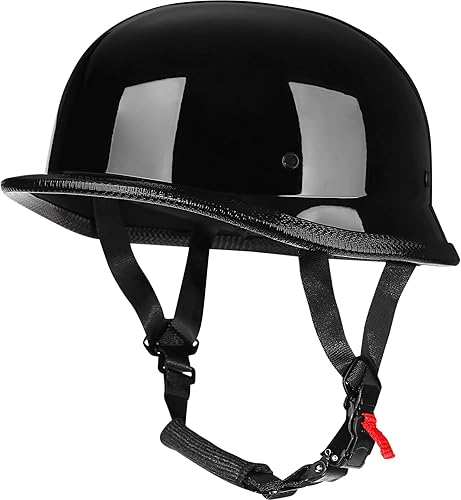 Miniatura 6 de Casco de motocicleta alemana de media carcasa con gafas de ciclismo - Aprobado por DOT