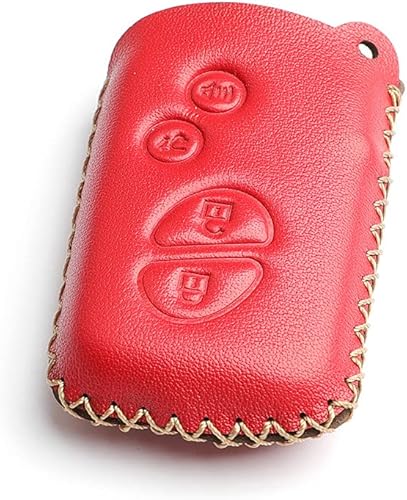 Miniatura 9 de Cuero para Lexus RX350 ES350 IS250 GX460 LX570 Remote Smart 4 Botones Key Case Holder Cover Fob Chain (negro)