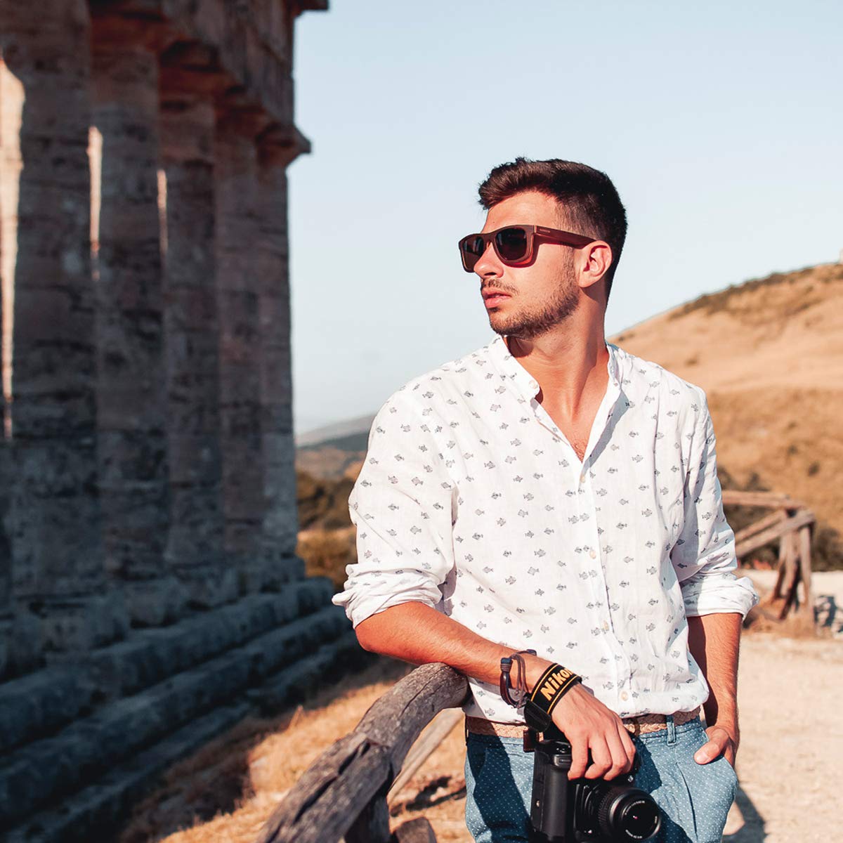 GOWOOD Gafas de sol clásicas de madera de arce hombre y mujer | Gafas de sol oscuras con lentes polarizadas Protección UV400