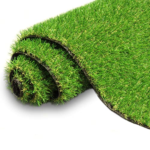 AYOHA Artificial Turf Grass 6' x 8' with Drainage, 0.8 Inch Realistic Fake Grass Rug Indoor Outdoor Lawn Landscape for Garden, Balcony, Backyard, Patio, Synthetic Turf Mat for Pet Dogs, Customized
