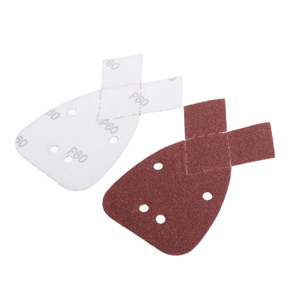 Juego de 40 piezas de papel de lija de 40/60/80/120 granos de lija para ratones, almohadillas para lijar, papel de lija para lijadora negra, herramientas para el hogar, como se muestra