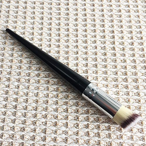 Leenchi Kabuki Brushes Bb Cream Liquid Foundation Brush Angled Top Professional Mineral Blending Face Blush Slender Handle Thick Dense Synthetic Fibers Multifunction Makeup Tools (White), 6.6 Inch #TOP5