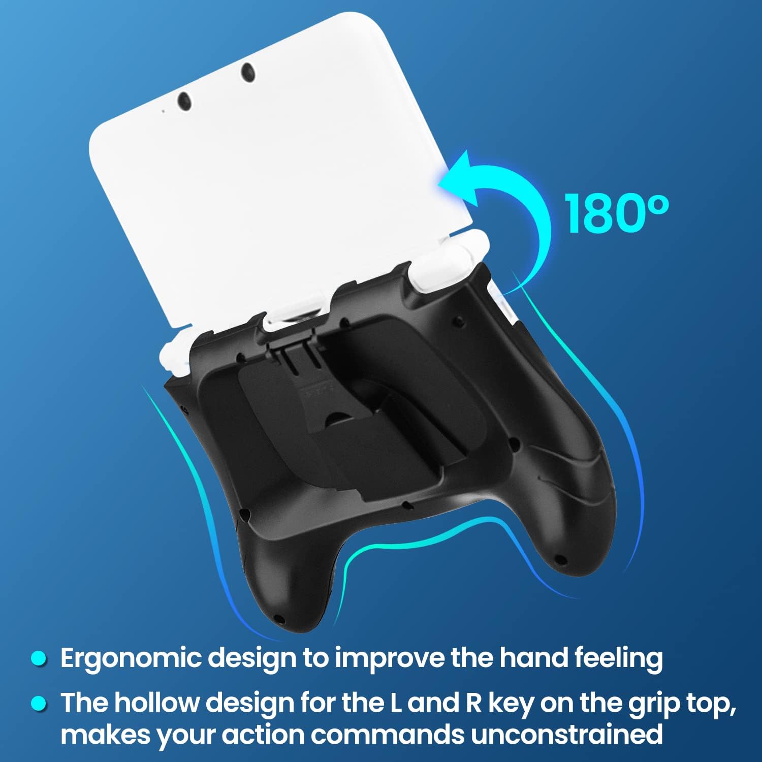 OSTENT Durable Flexible Joypad Bracket Holder Hand Handle Grip Compatible for Nintendo 3DS LL/XL