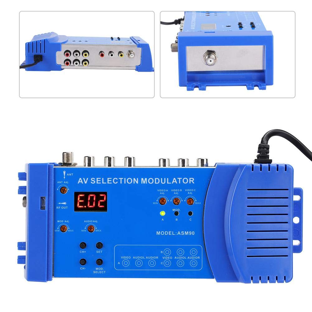 PUSOKEI Modulatore Domestico Digitale Doppia Banda VHF UHF Standard TV Pal NTSC