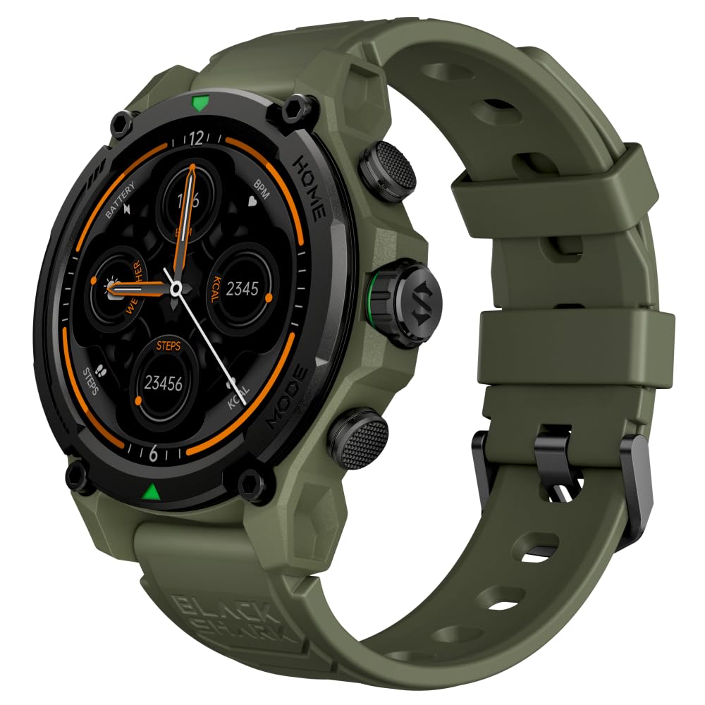 Black Shark GS3 Smartwatch, Ecran AMOLED de 1,43'', Positionnement par satellite GPS 21 jours d'autonomie Appel Bluetooth Plus de 100 modes sportif Montre intelligente 5ATM pour hommes et femmes, Vert