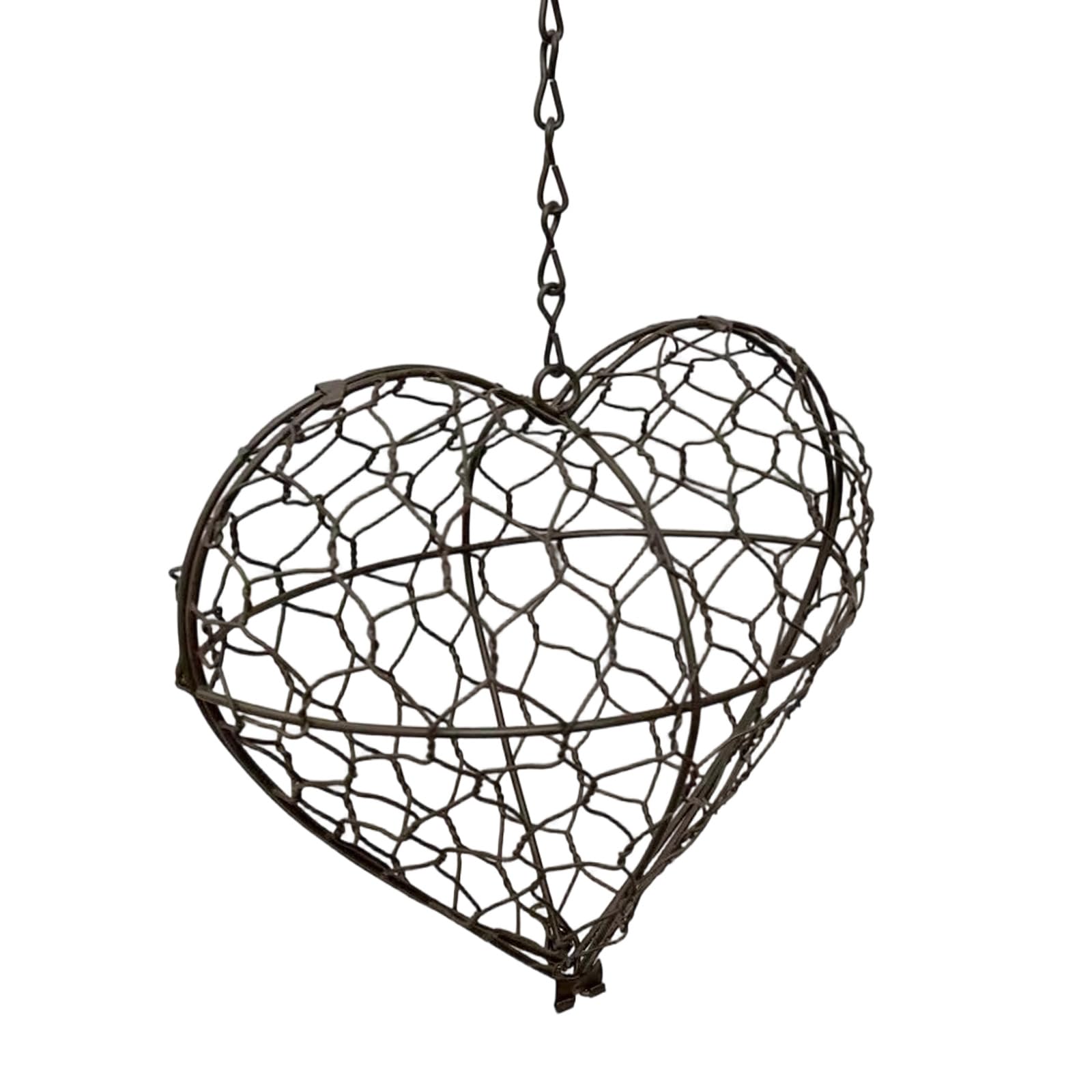 ordinarYone Artistic Heart Shaped Bird Nest Outdoor Garden Decoration Metal For Birds And Nature Enthusiasts