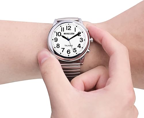 Miniatura 6 de Reloj de voz en español para hombre alto y claro habla la alarma, Hora, Fecha para ancianos, Personas ciegas y con discapacidad visual, estilo 4,