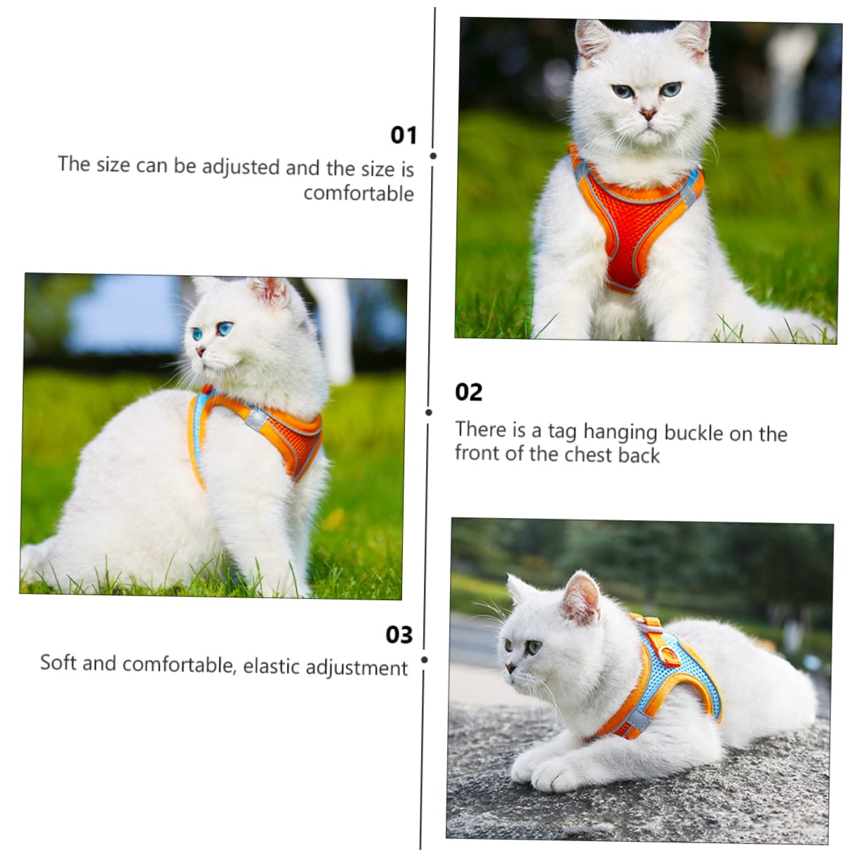 HOLIDYOYO Reflective Pet Vest Leash for Dogs and Cats Breathable Harness for Daily Walks and Special Occasions Comfortable Fit for Breeds XXS