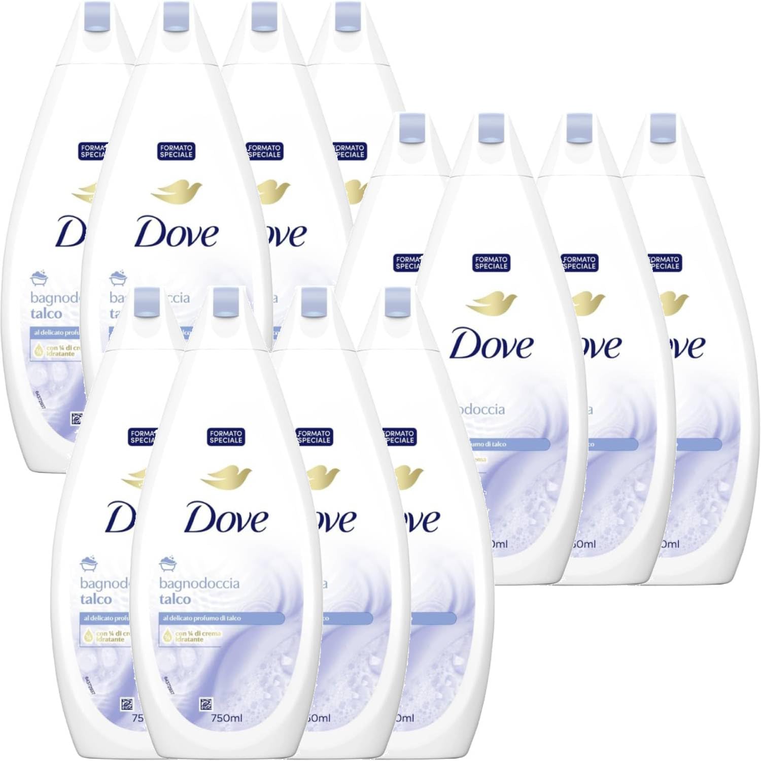 Dove Schönheitsbad Talkum 750 ml (12, Einheiten)