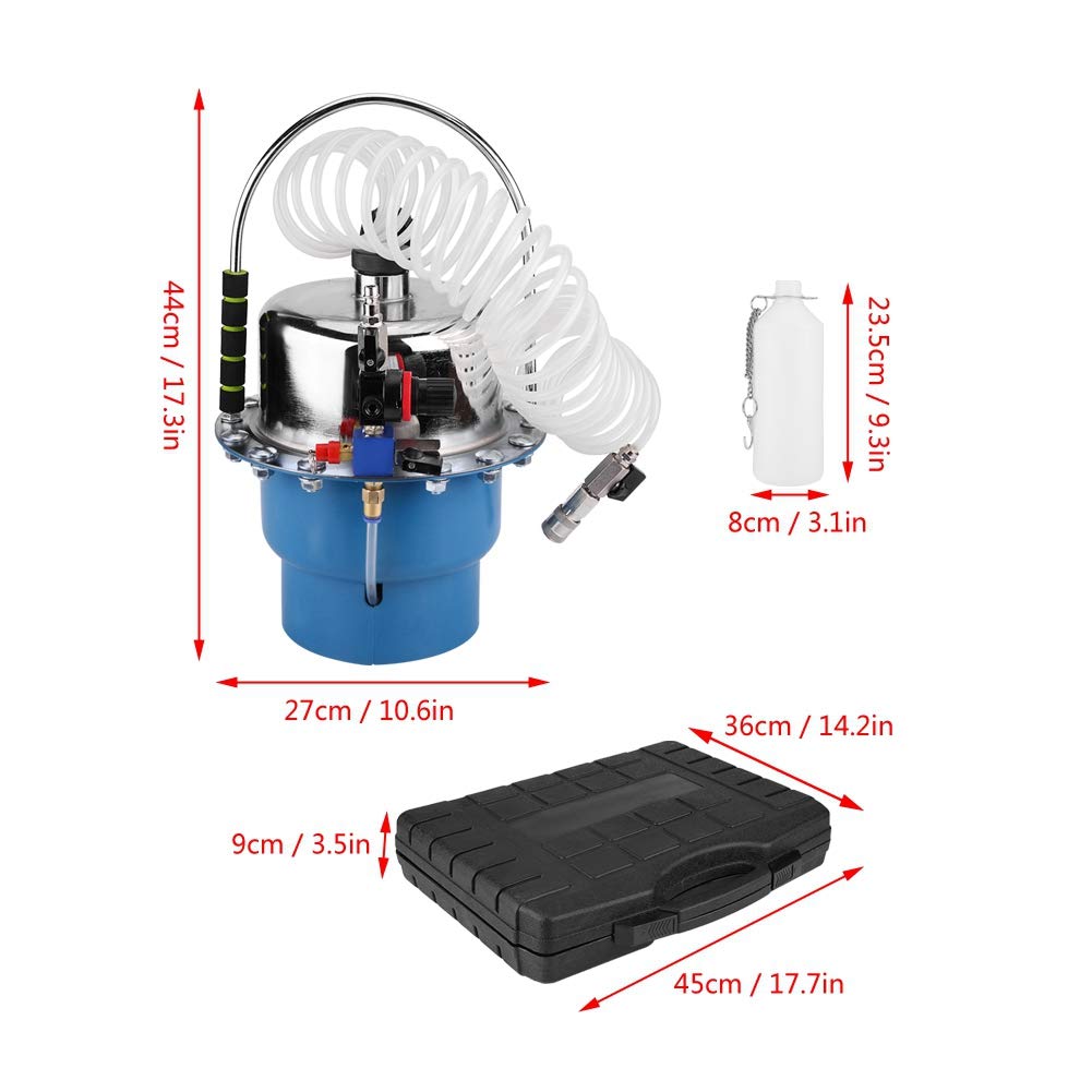 Kit de herramientas neumáticas de purga de presión de aire, kit de purga de aceite de freno para servicio de automóvil