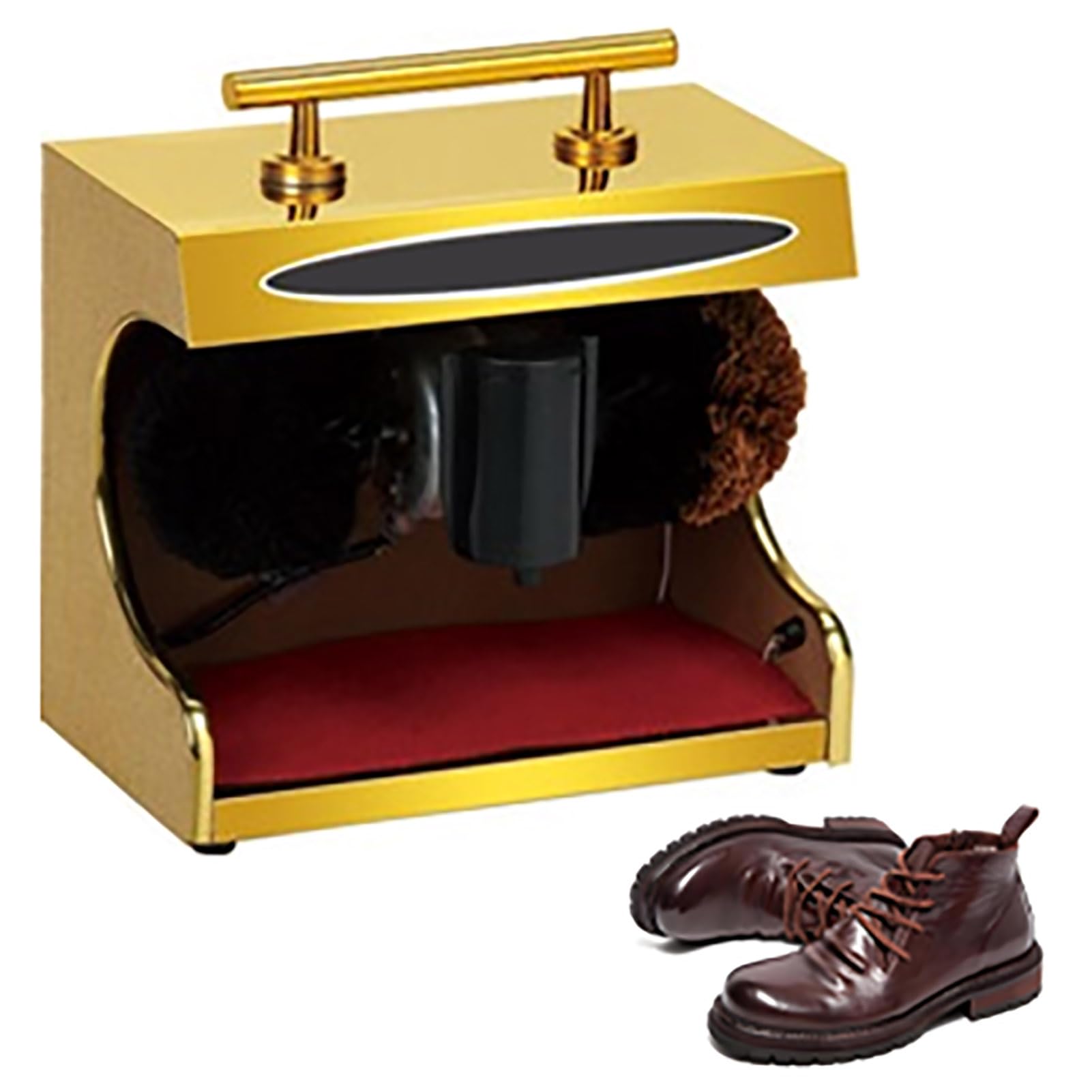 Lucidatrice per Scarpe elettrica Completamente Automatica, Macchina per la lucidatura delle Scarpe in Pelle, rimozione della Polvere, per casa, pubblico, Hotel, Hall, uffici