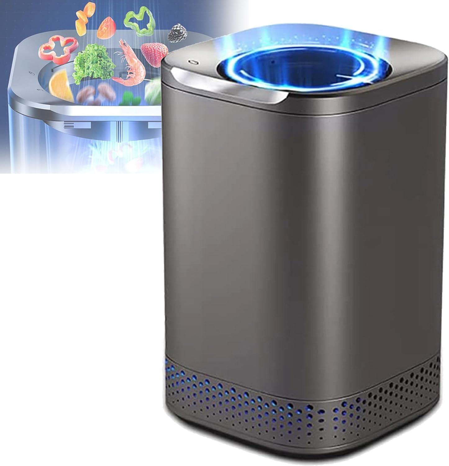 Electric Compost Bin Kitchen Waste Composter, Automatic Food Waste Disposer Cycler Home Composting Bin,Garbage Recycling Machine,Turn Garbage to Compost with Single Button