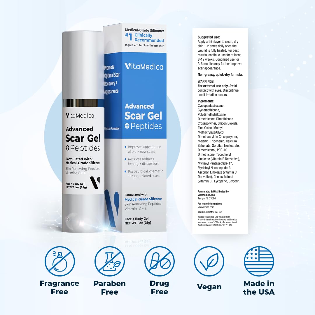 VitaMedica Silicone Scar Gel + Peptides - Medical Grade, 1 oz — Amazon image 7
