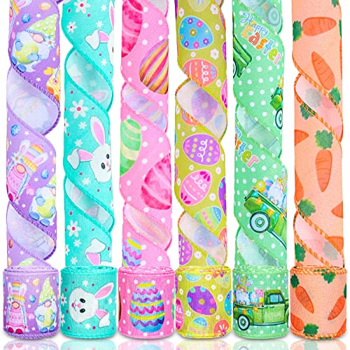 Ruban de Pâques lapin et carotte pour couronne et couture créative - 2