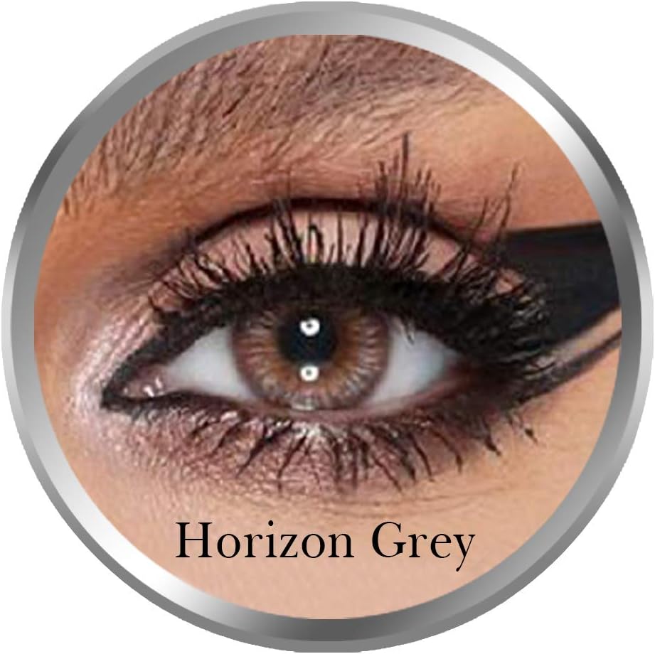 โ Horizon Gray Contact Lenses, Original Unisex Cosmetic Contact Lenses, Monthly Disposable, Horizon Gray (Brown Grey Color)