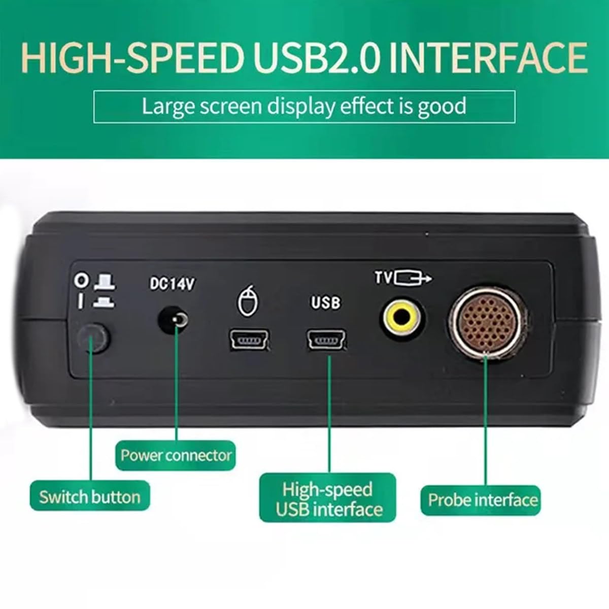 Scanner Ad Ultrasuoni Portatile per Veterinaria, 3 Opzioni Sonda, (B,M,BM, B+B, 4B) modalità Display, Schermo HD da 5,6 Pollici, per Pecora, Cane, Gatto, Maiale, Cavallo, Mucca,C