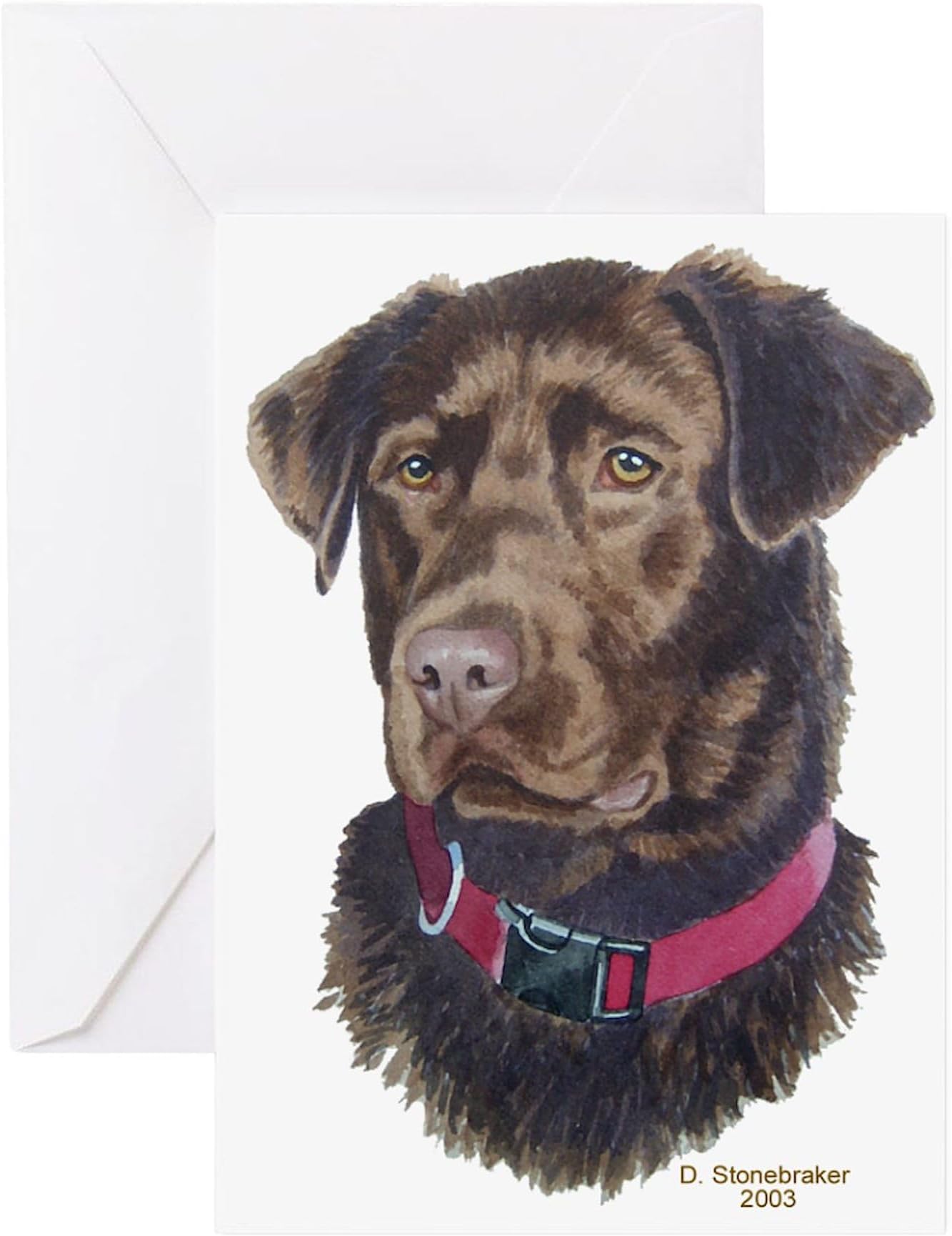 CafePress Java, Chocolate Lab Greeting Cards (6) Folded Greeting Cards (10-pack) Glossy