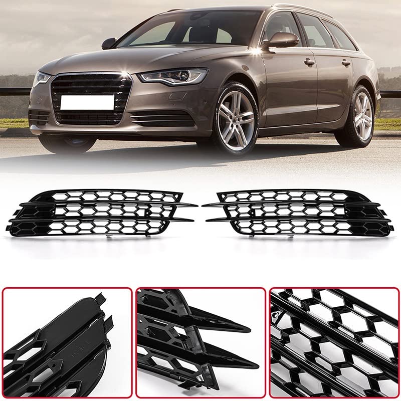 Nebelgrill Set Für Audi A6 C7 2012-2015 - Chrom/Schwarz 4G0807681