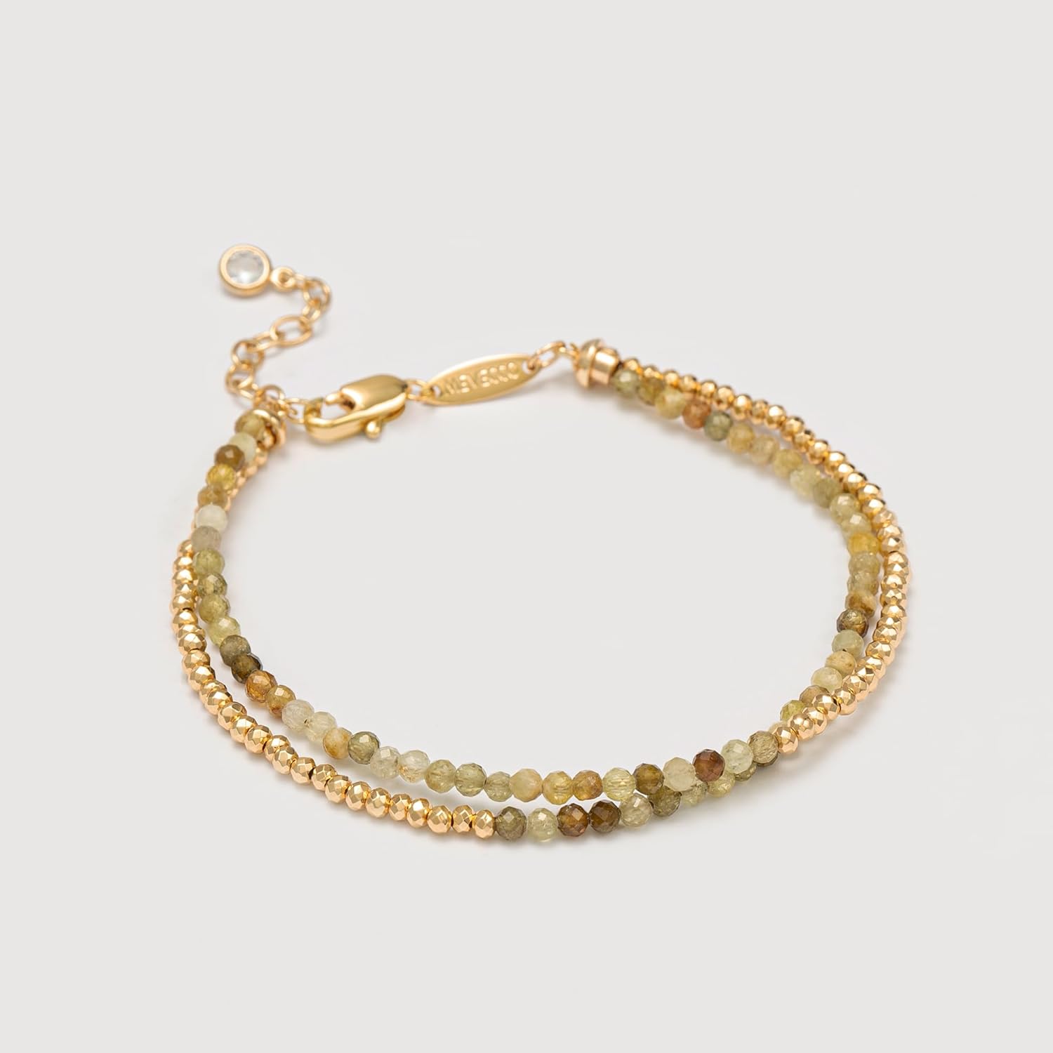 MEVECCO Bead Bracelet for Women Layered Stone Mixed Bracelets 18K Gold Plated Handmade Custom Beaded Charm Chain Bracelet Stack Jewelry Gifts - Image 7