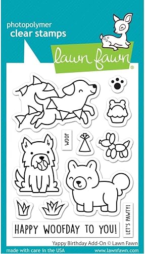 Miniatura 3 de Lawn Fawn - Yappy Birthday - Sellos adicionales, troqueles y bolsillo