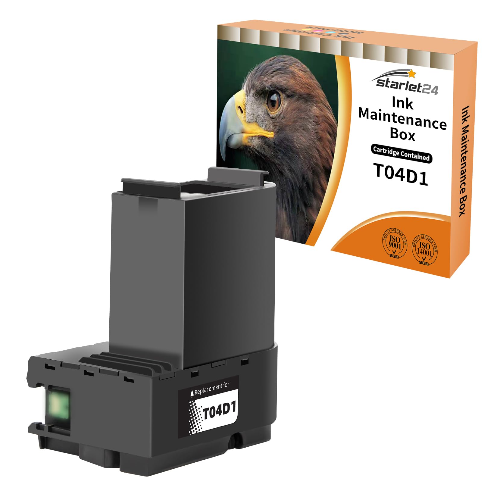 Starlet24 1x C13T04D1 C13T04D100 scatole di manutenzione compatibili con Epson Maintenance Box T04D1 per EcoTank ET-4750 ET-3750 ET-2850 ET-4850 ET-15000 Workforce WF-2865DWF WF-2860DWF XP-5105
