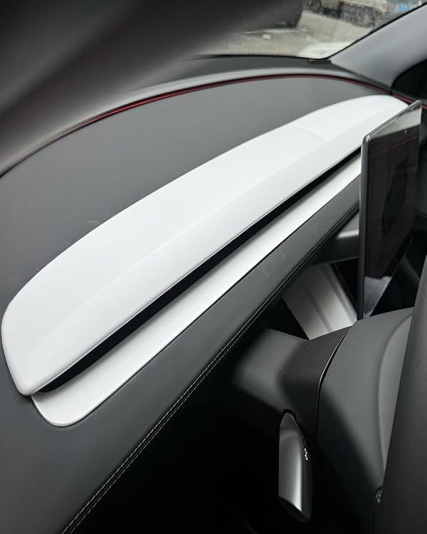 Model 3 Highland Model y Juniper Dashboard Cover and Air Vent Trim Cover Compatible with Tesla Model 3 Highland 2024+ and Model y Juniper Model YL MODEL Y Standerd 2025+ Total 4sets (matte white) by YOKOOHITECH - Used condition - Image 4