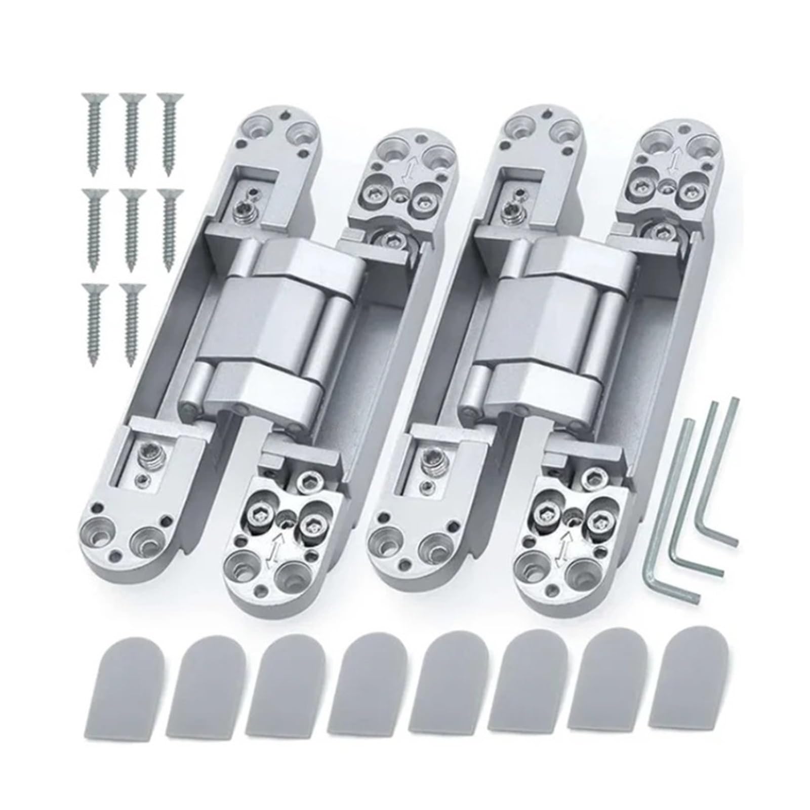 Chtkagv 2Pcs 80Kg-Silver 2Pcs Invisible Door Hinges, Hidden