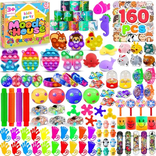160 PCS Party Favors for Kids 8-12 4-8, Fidget Toys Bulk，Treasure Box Toys for Classroom,Goodie Bags Stuffers，Pinata Stuffers，Fidgets,Carnival...