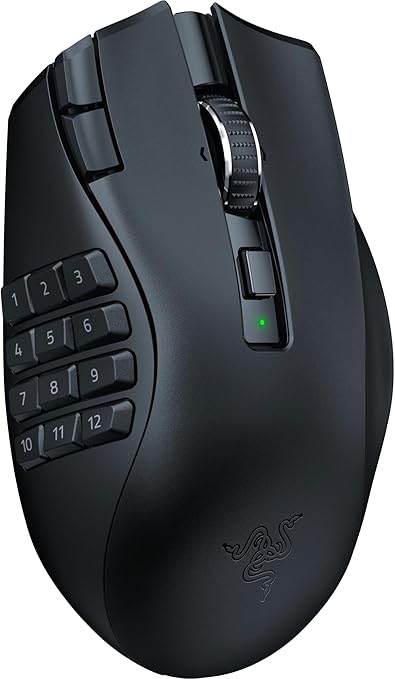 Razer(レイザー) Naga V2 HyperSpeed MMOに最適な多ボタンのワイヤレスゲーミングマウス プログラム可能な19ボタン フリースピンまたはタクタイルスクロールホイール HyperSpeed Wireless Bluetooth Focus Pro 30K オプティカルセンサー ナーガ ブイツー ハイパースピード 【日本正規代理店保証品】