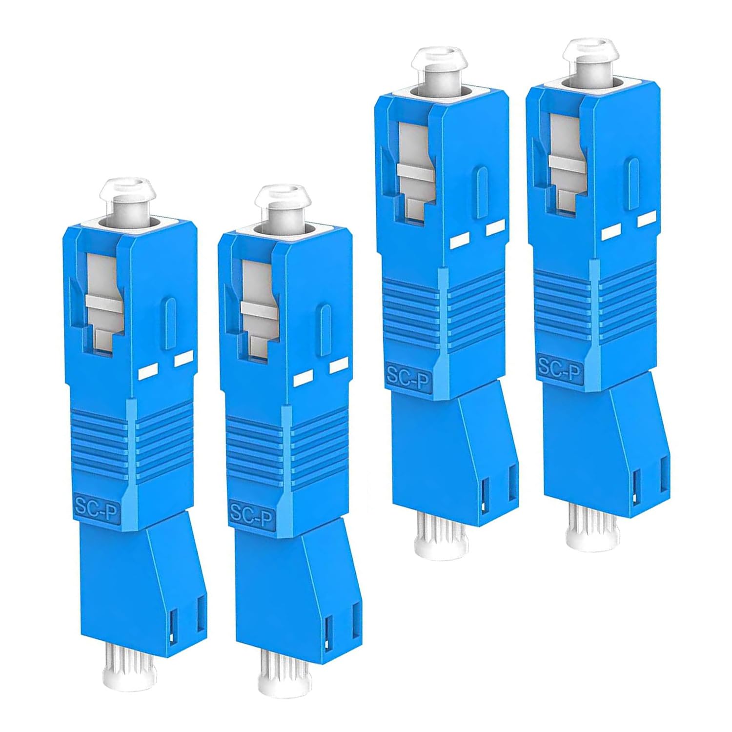 Danfetsoy SC Male to LC Female Fiber Optic Adapter, Single Mode 9/125um SC/UPC Male to LC/UPC Female Adapter Connector for Optical Power Meter (4 Pack