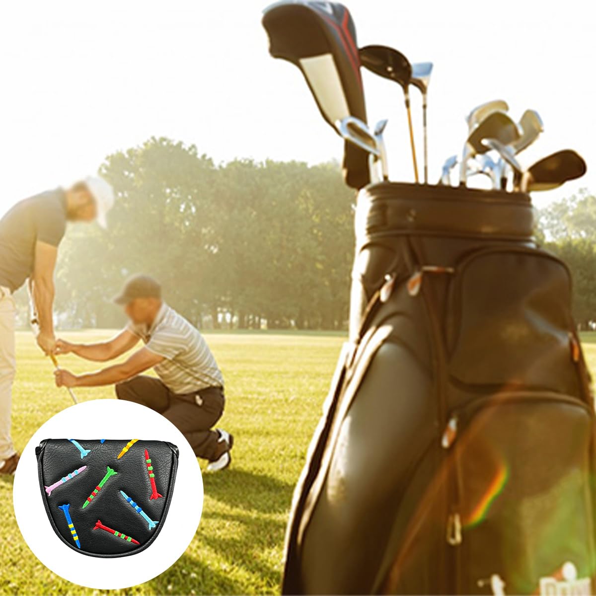 Alide Funda Magnética Para Putter De Golf, Mazo De PU Con Cierre Magnético, Portátil Y Fácil De Instalar (negro)
