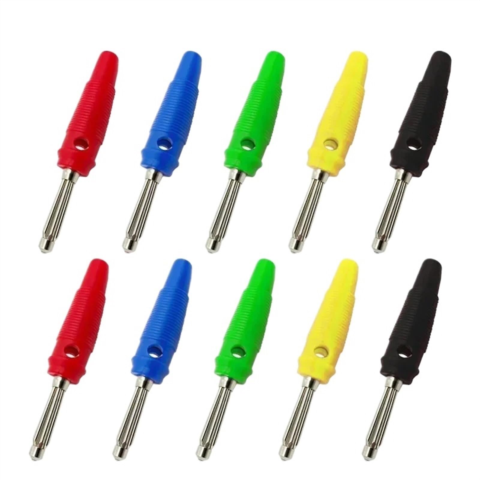 Connecteurs de fiche Banane de 4MM, 20 pièces/lot, amplificateur de Haut-Parleur, Poste de Liaison, Prise Banane for bornes de câble(10 Red 10 Black)