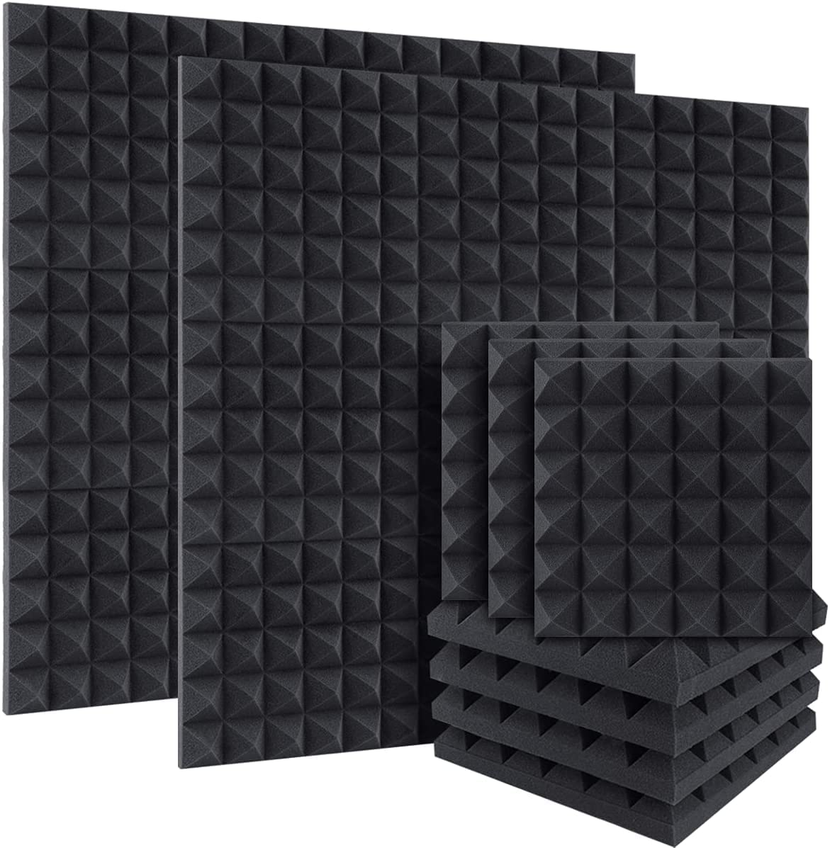KS AUDIOSOUL Acoustic Foam Panels Studio Soundproofing and Sound Absorption Acoustic Treatment Foam Treatment Wall Panels(Black) (Pack of 30)