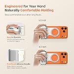 COMITOK MOCA - iPhone Camera Grip - for Native Camera Control with Removable Remote & Built-in Keychain, Magnetic Phone Camera Grip No Need App Support iOS26/17/18, Fun Shot Magnetic Grip with 1/4 Nut