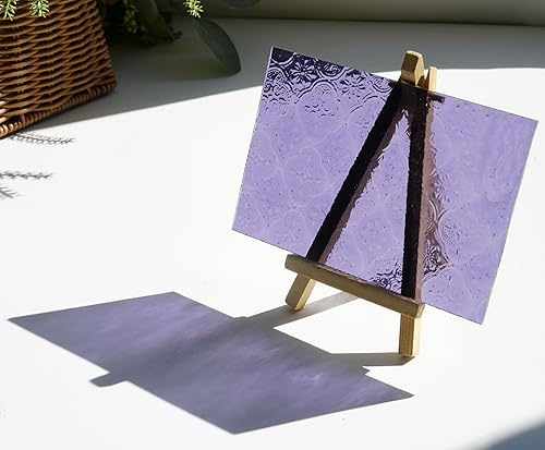 Miniatura 48 de Lanyani Paquete de 10 hojas variadas de vitrales, azulejos grandes de mosaico de vidrio catedral de 4 x 6 pulgadas para manualidades, mezcla verde