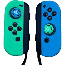 JenDore Blue Green Silicone Protective Shell Covers & Thumb Grips Set compatible with Nintendo Switch Joy-Con Controllers [video game] [video game] [video game] [video game] [video game] [video game] [video game] [video game] [video game] [video game] [video game]