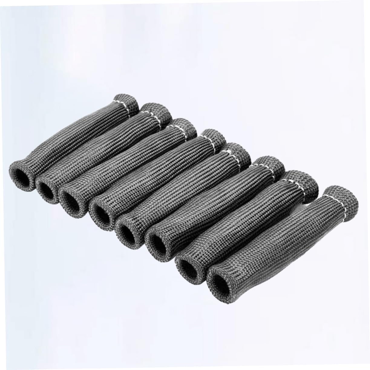 8PCS High Temperature Resistant Spark Plug Wire Case Insulating Sleeve Fiberglass Tube for Automotive Engine Protection