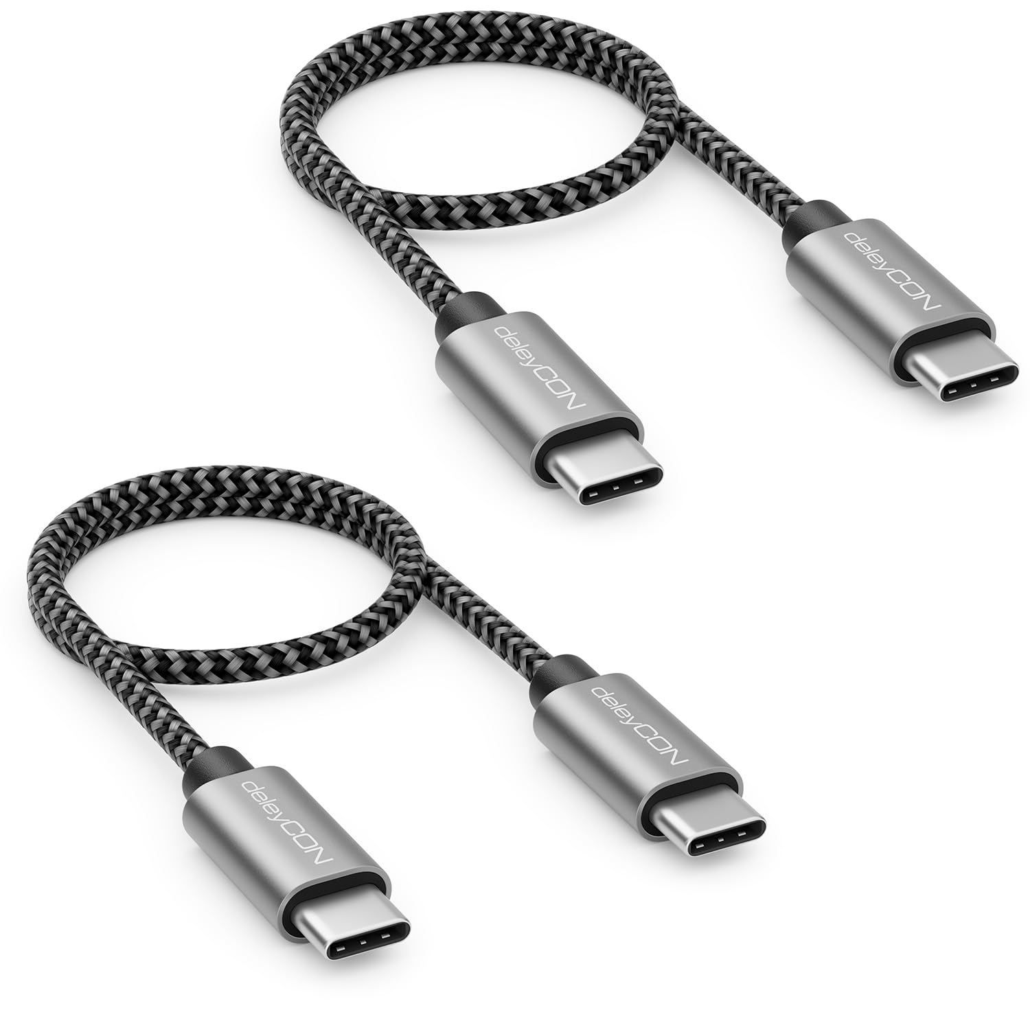 DeleyCON 2x 2m Câble USB C PD3.0 (60W Charge Rapide) Câble De