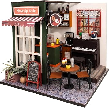Minyat r Ev Yapma Seti   Ah ap DIY Maket Hobi Kiti   LED I kl  Kafe   Kendin Yap Dekoratif Kafe Maket Ev   Yeti kinlere  zel Hediye