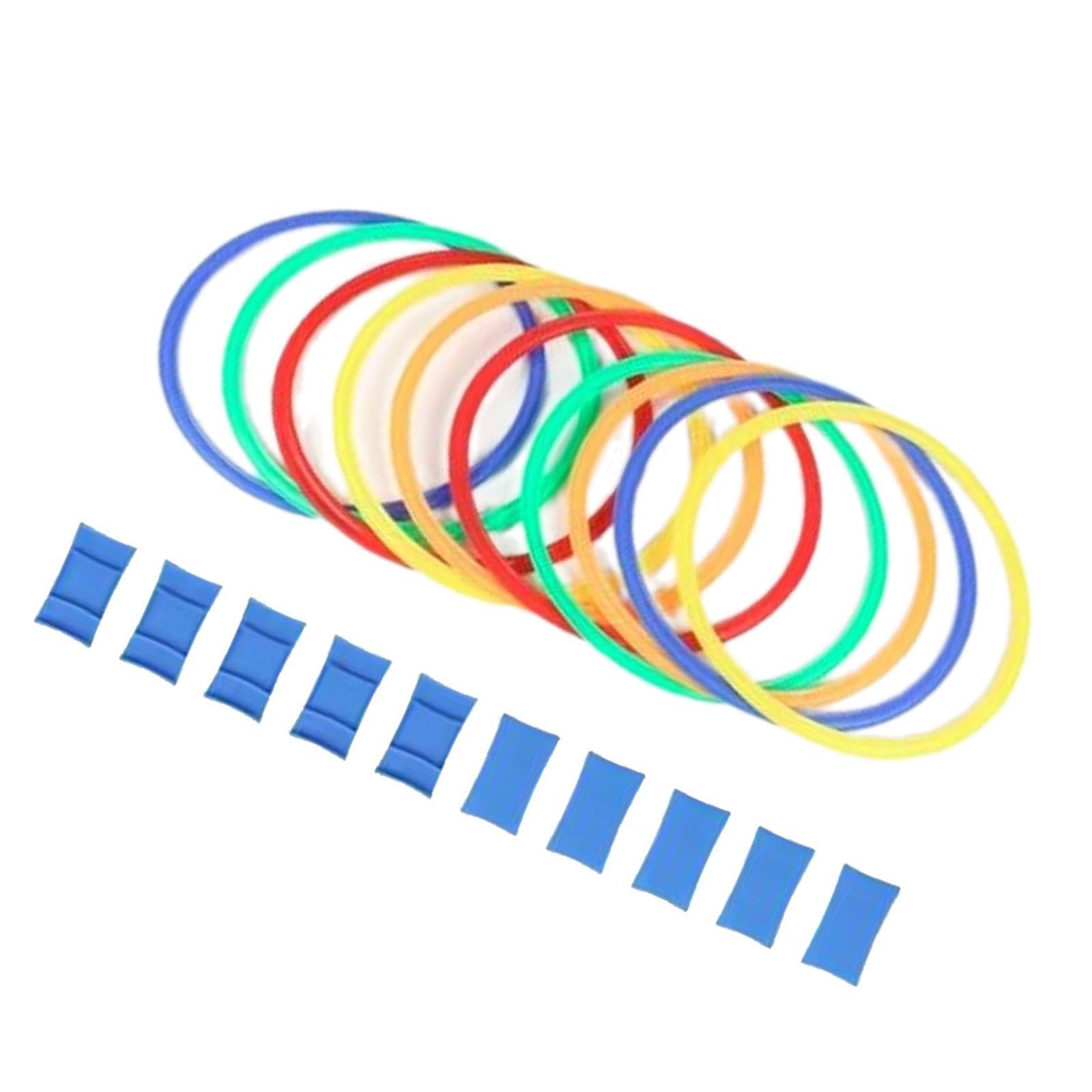 VELURA Agility Rings for Kids Adults Circle Jumping Hoops for Practice Games Soccer 38cm|Sporting Goods | Training Aids|10 Speed Agility Rings-image-3